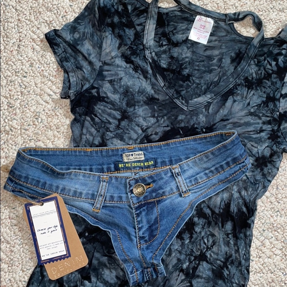 2/$20 NWT Denim Hot Shorts - Picture 3 of 5